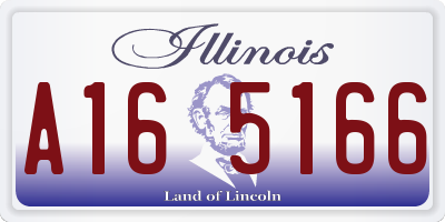 IL license plate A165166