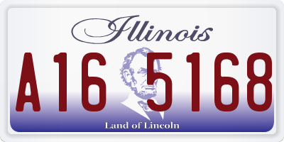 IL license plate A165168