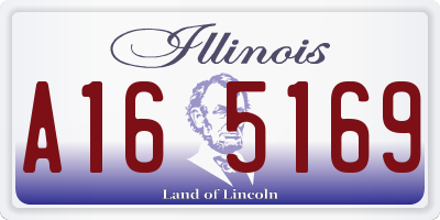 IL license plate A165169