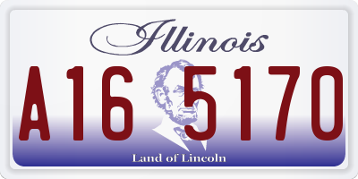 IL license plate A165170