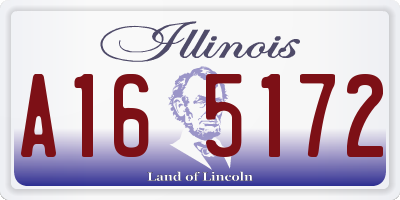 IL license plate A165172
