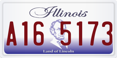 IL license plate A165173