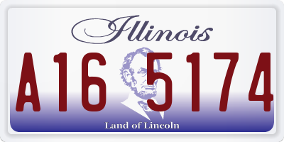 IL license plate A165174