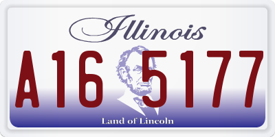 IL license plate A165177