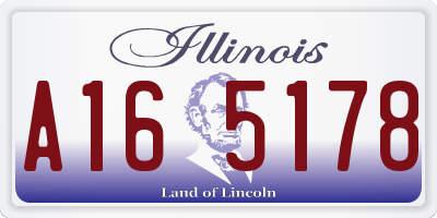 IL license plate A165178