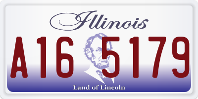 IL license plate A165179
