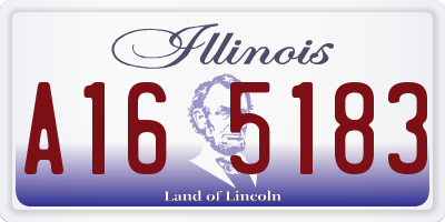 IL license plate A165183