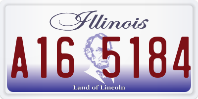 IL license plate A165184