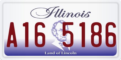 IL license plate A165186