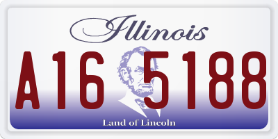 IL license plate A165188