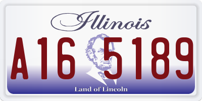IL license plate A165189