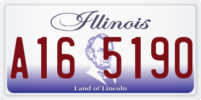 IL license plate A165190