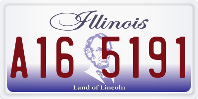IL license plate A165191