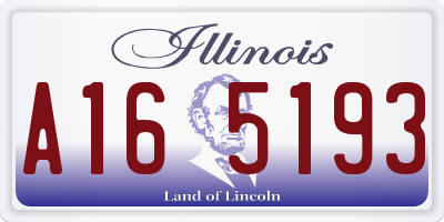 IL license plate A165193