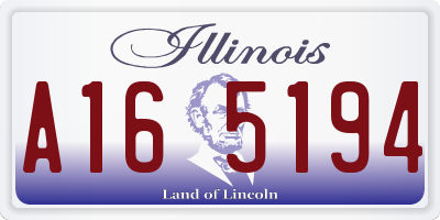 IL license plate A165194