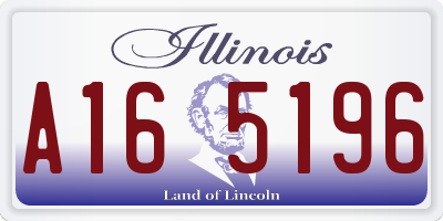 IL license plate A165196