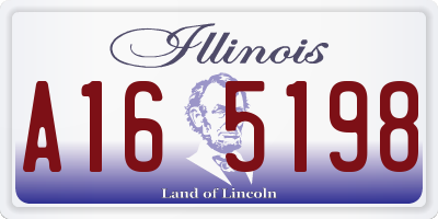 IL license plate A165198