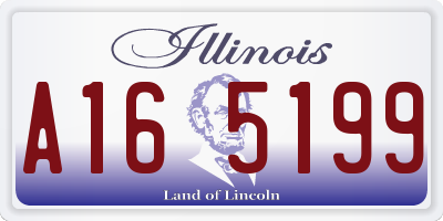 IL license plate A165199