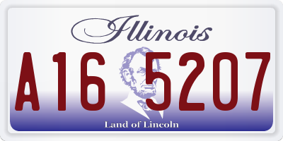 IL license plate A165207