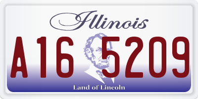 IL license plate A165209