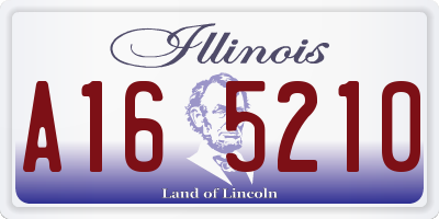 IL license plate A165210