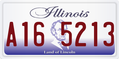 IL license plate A165213