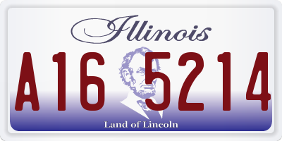IL license plate A165214