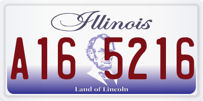 IL license plate A165216