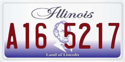 IL license plate A165217