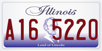 IL license plate A165220