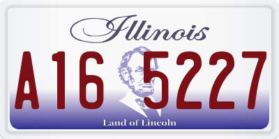 IL license plate A165227