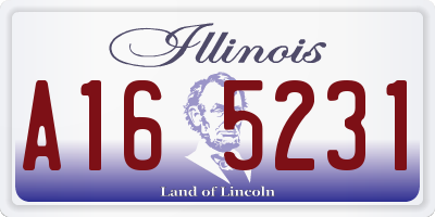 IL license plate A165231