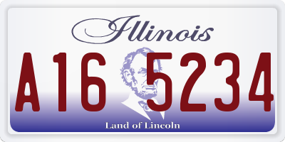 IL license plate A165234