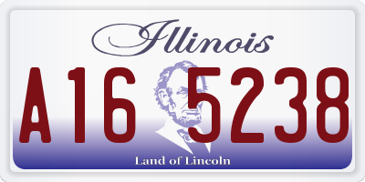 IL license plate A165238