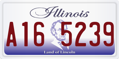 IL license plate A165239