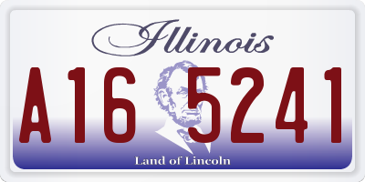 IL license plate A165241