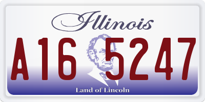 IL license plate A165247