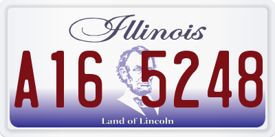 IL license plate A165248