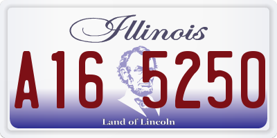 IL license plate A165250