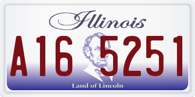 IL license plate A165251