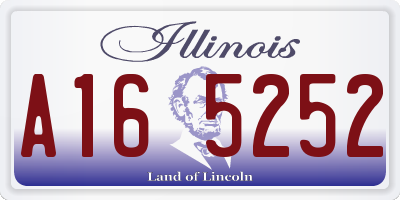 IL license plate A165252