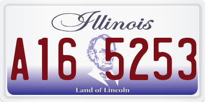IL license plate A165253