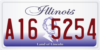 IL license plate A165254