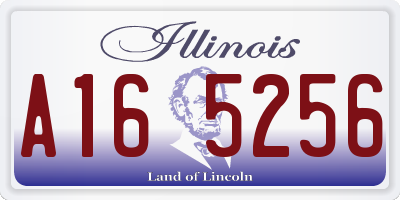 IL license plate A165256