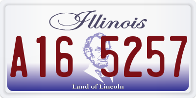 IL license plate A165257