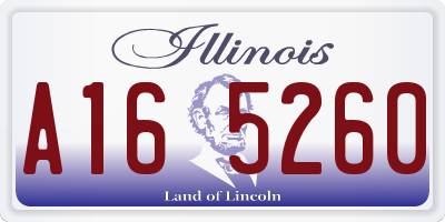 IL license plate A165260