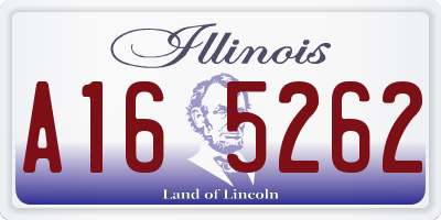 IL license plate A165262