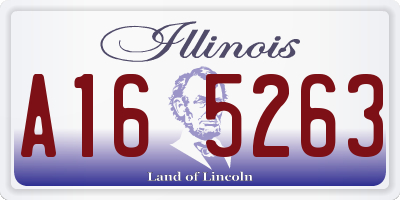 IL license plate A165263