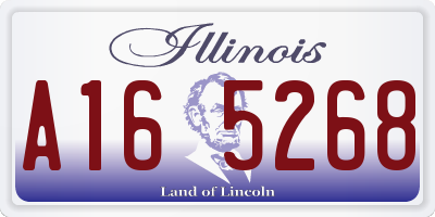 IL license plate A165268
