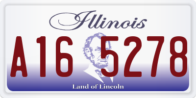 IL license plate A165278